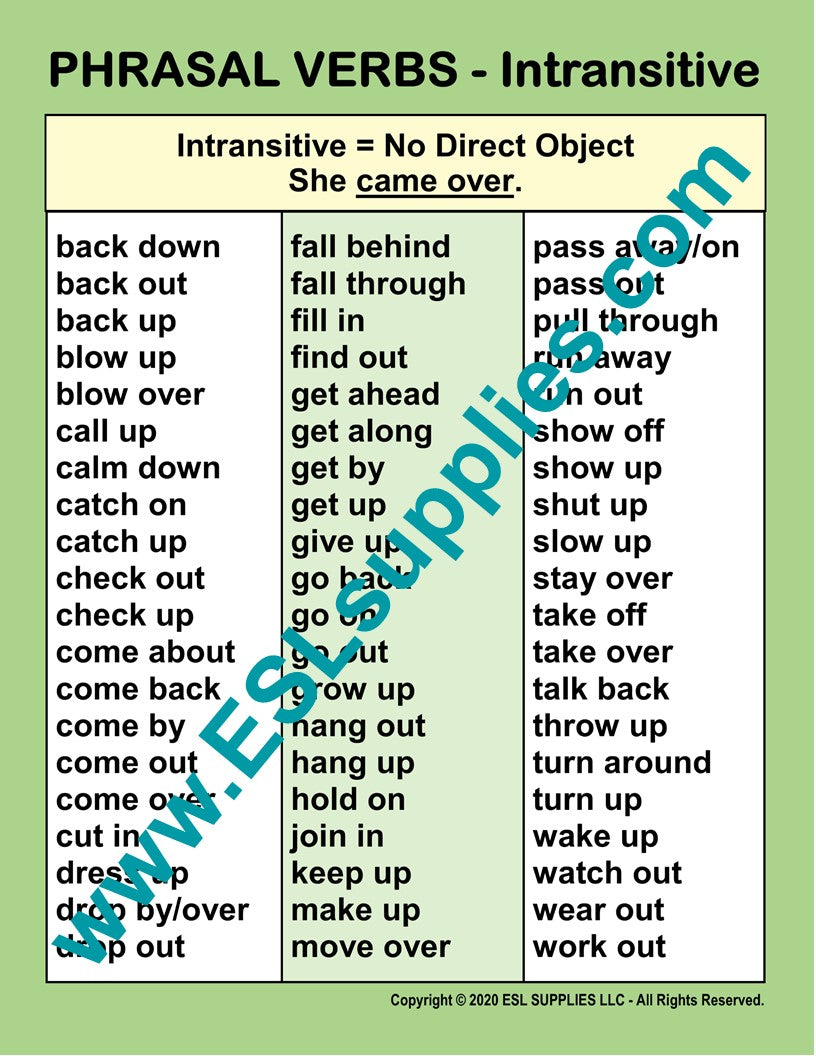 intransitive phrasal verb: chill out