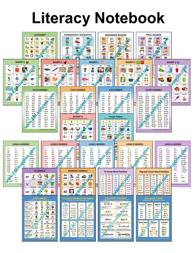 Literacy Notebook ESL Classroom Anchor Chart Poster
