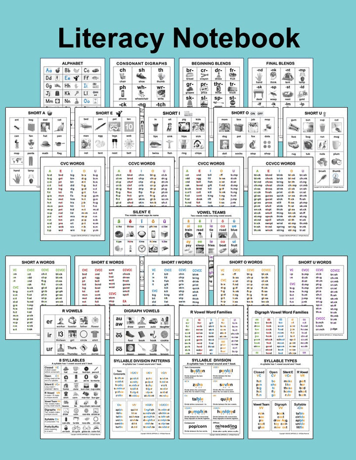 Literacy Notebook ESL Classroom Anchor Chart Poster