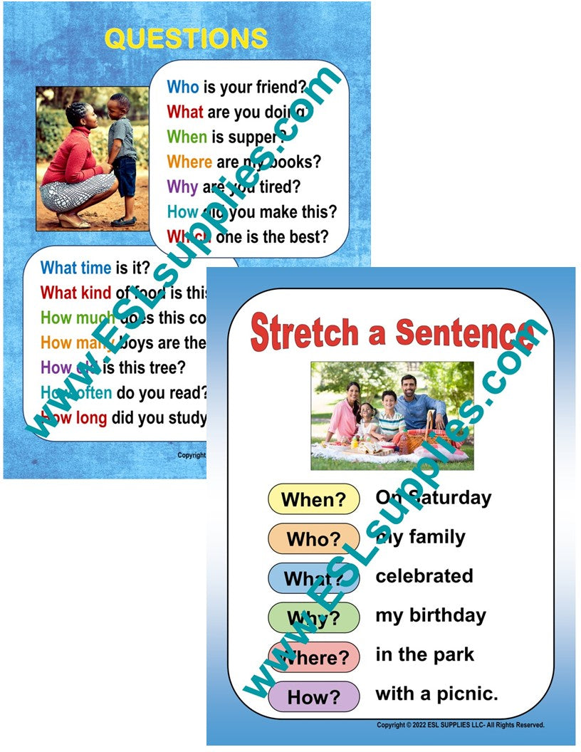 Newcomer Booklets- ESL ELD English Language Classroom Poster Chart ...