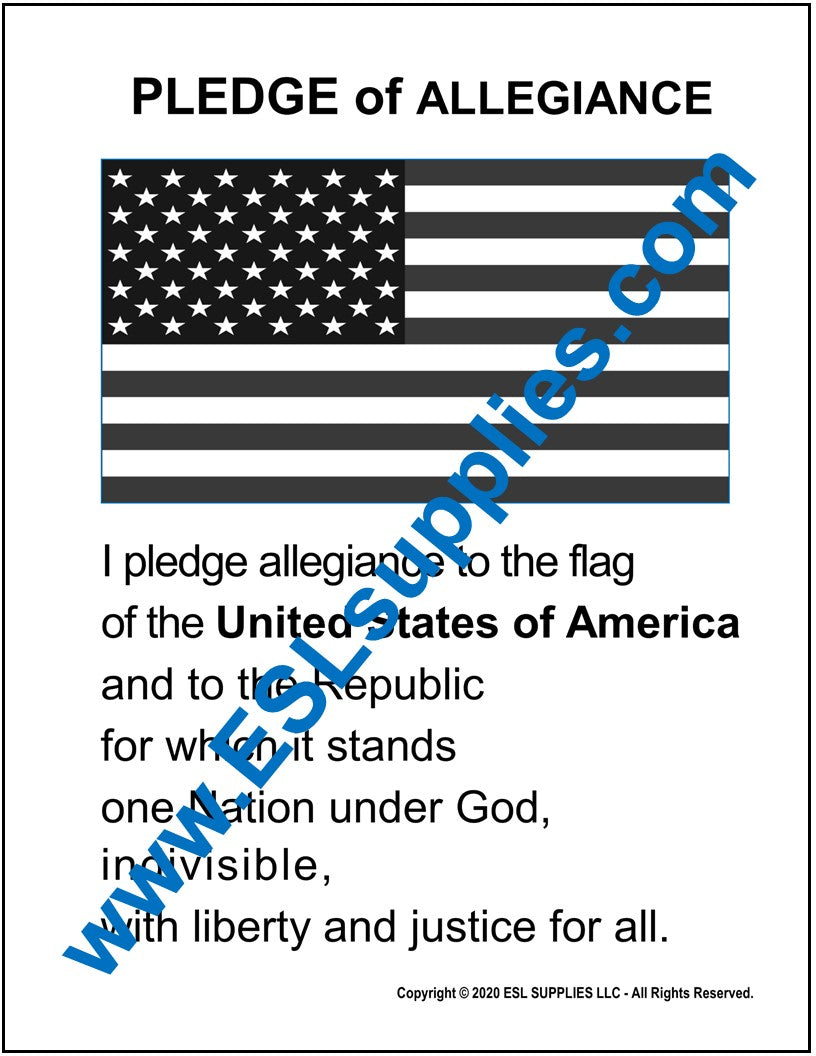 Pledge of Allegiance to the Flag -CitizenshipCivics Educational Classroom Poster Chart – ESL Supplies pledge-of-allegiance-to-the-flag-citizenshipcivics-educational-classroom-poster-chart-esl-supplies